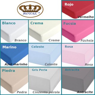 Sábana Bajera Lisa Ajustable Royal en 10 colores a elegir