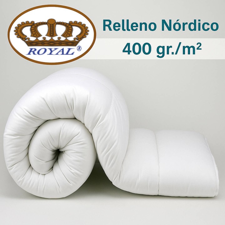 Edredão Nórdico Branco Microfibra 400 g/m² Alta Qualidade Royal