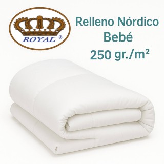 Edredão Branco Nórdico Berço Bebé 250 g/m² Royal – Ideal para Outono