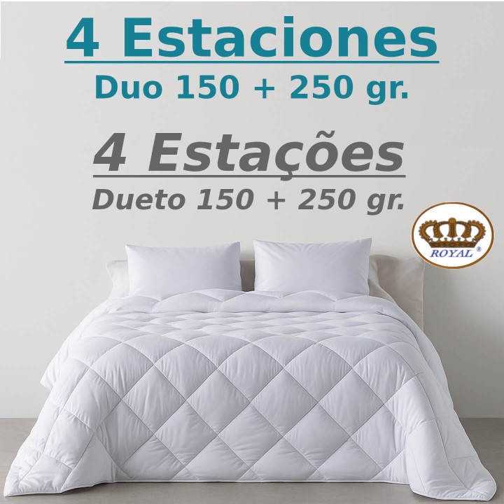 Edredão Nórdico Branco 4 Estações Royal DUO – Versatilidade para todo o ano