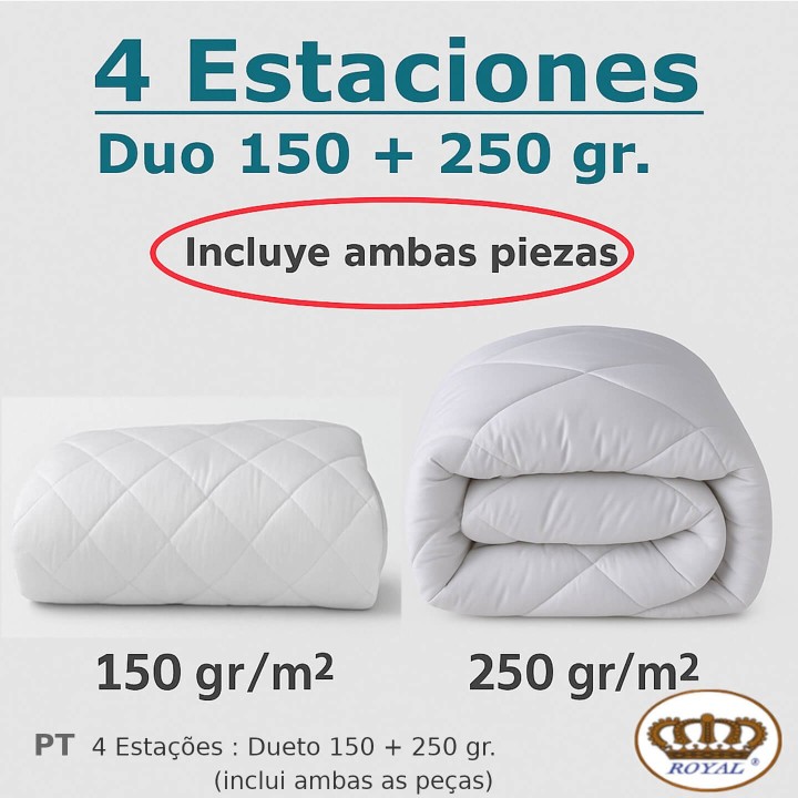 Edredão Nórdico DUO 4 Estações Royal: 150 + 250 g/m²







Preguntar a ChatGPT